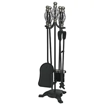 Kandalló szett Nikkelezett, 5 részes, 66cm