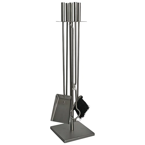Kandalló szett fekete, 4 részes, 81cm